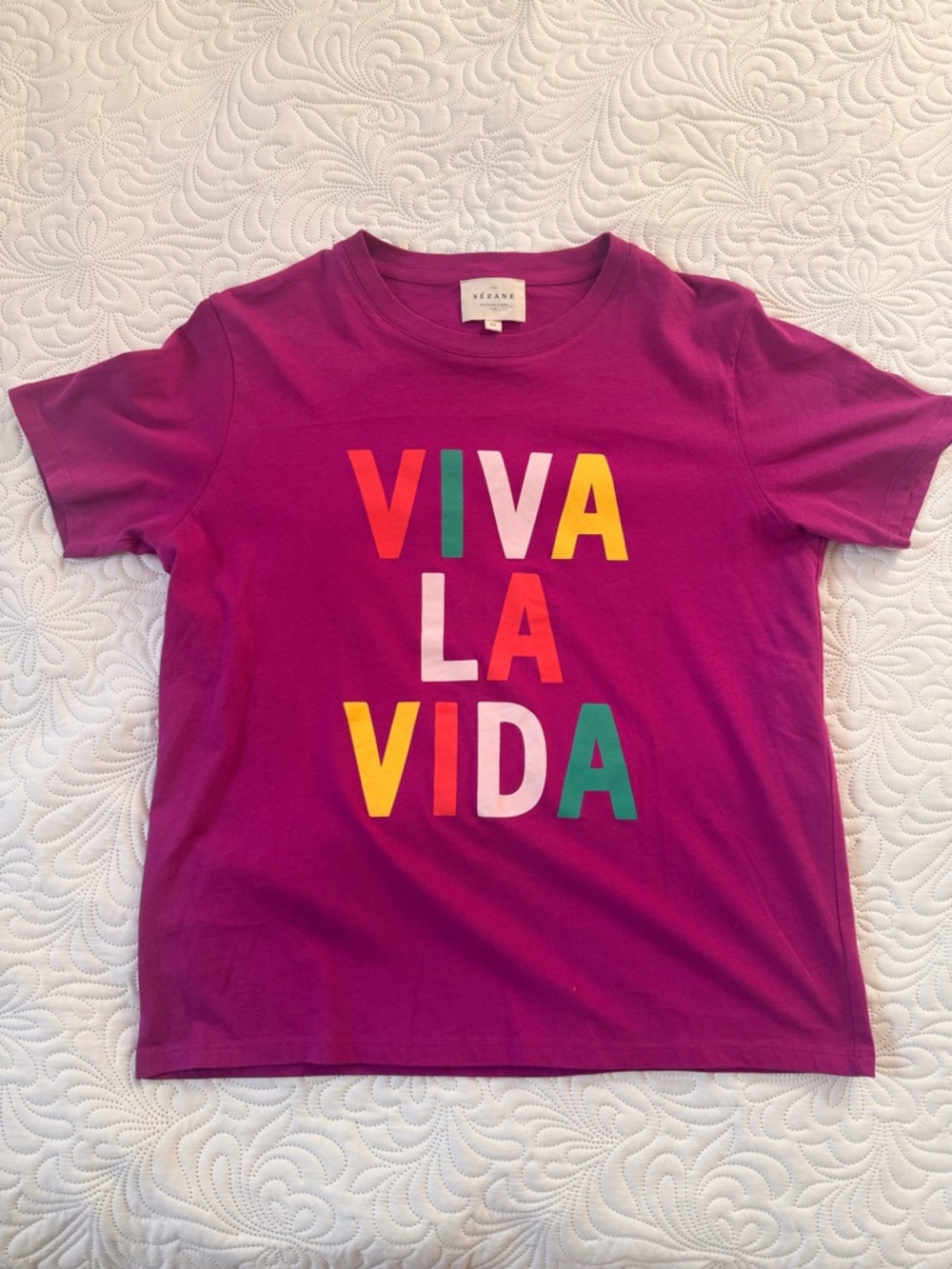 Sézane ‘Viva La Vida' Graphic T-Shirt - Fuchsia